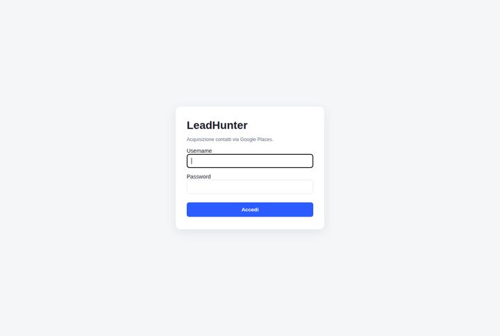 LeadHunter, acquisizione contatti B2B da mappa con export dei dati