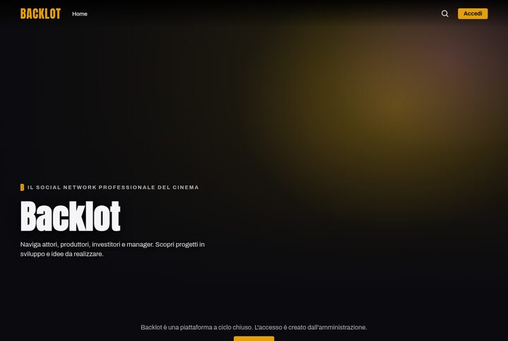 Backlot, social professionale per l'industria del cinema