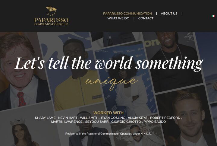 Sito dell'agenzia Paparusso Communication