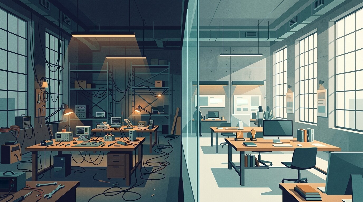 Ambiente di staging e sito in produzione affiancati come due copie dello stesso spazio di lavoro