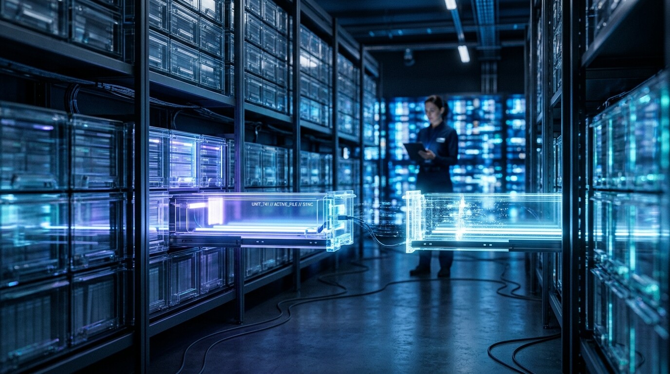 Backup sito web: archivio di dati con una copia duplicata pronta al ripristino