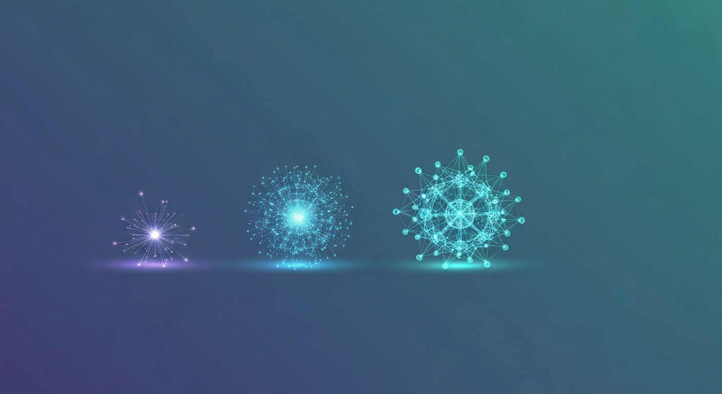Illustrazione editoriale sulla differenza tra chatbot e agente AI per un'impresa