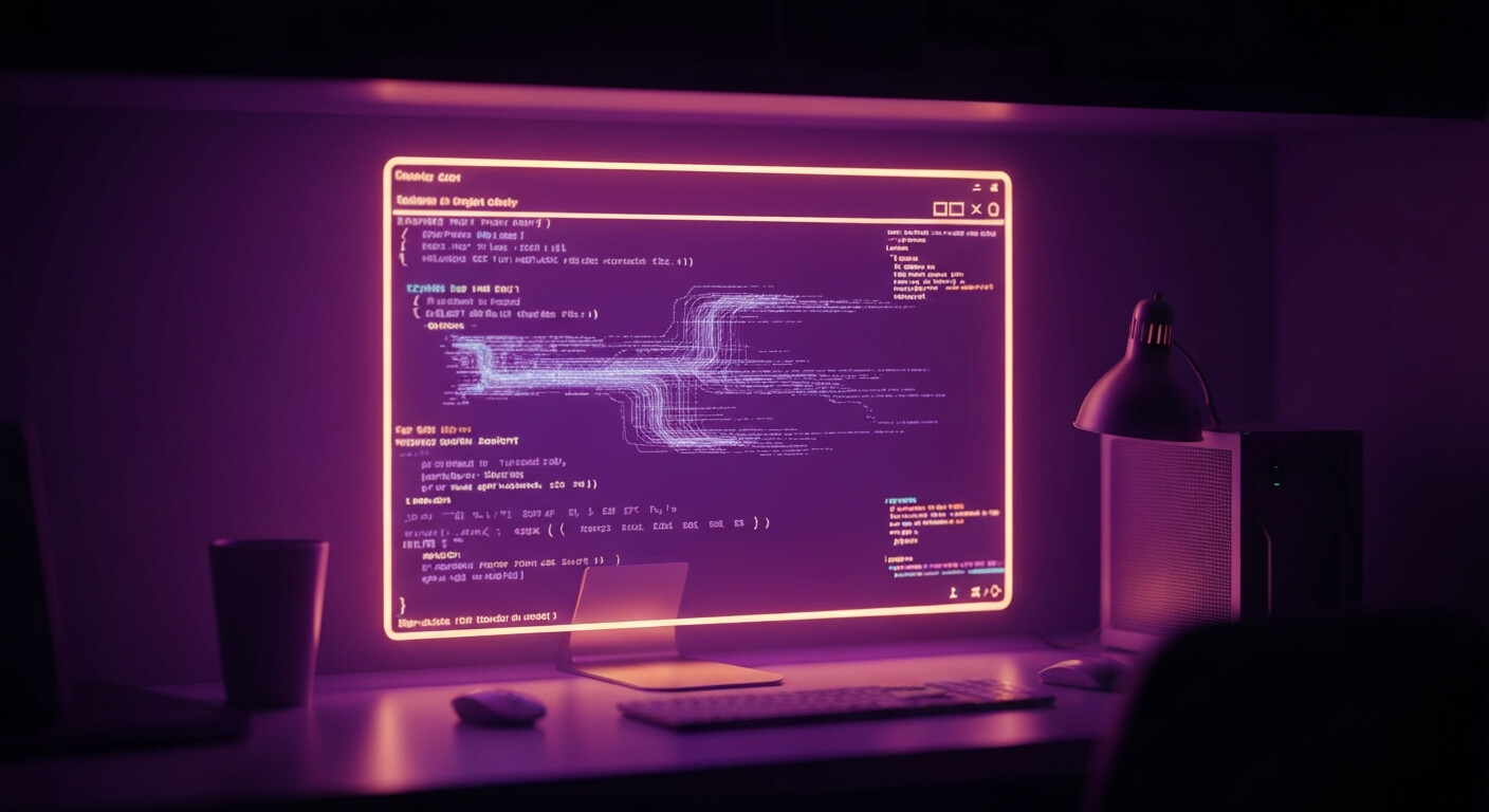 Claude Code: illustrazione editoriale di un terminale di sviluppo AI-driven