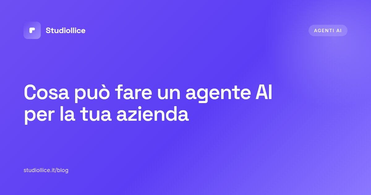 Illustrazione: un agente AI al lavoro per un’azienda