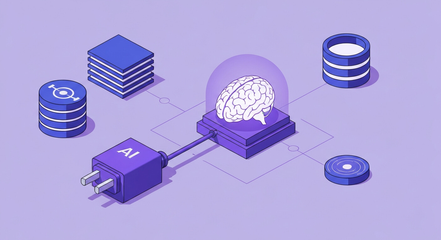 Schema del Model Context Protocol che collega l'AI agli strumenti aziendali